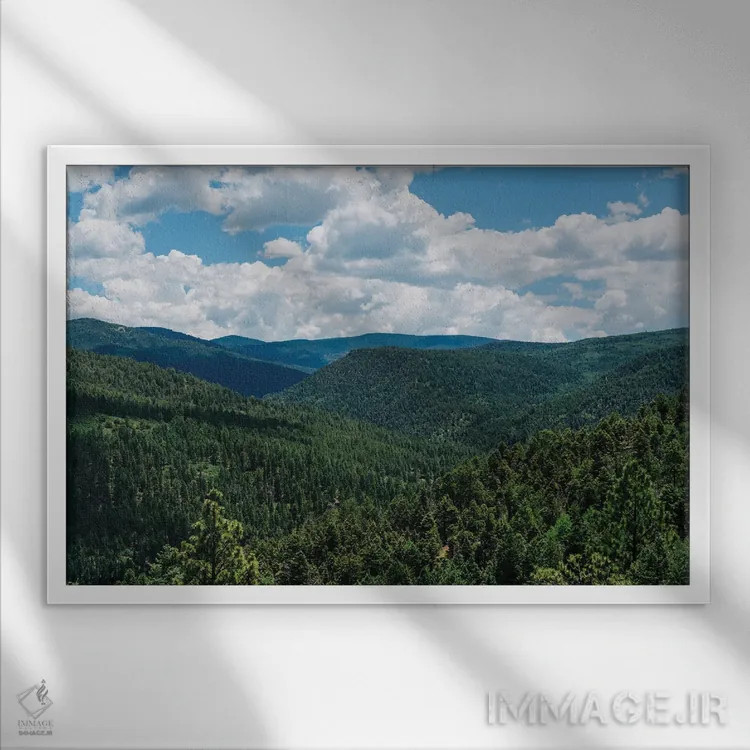 تابلو جاده مرتفع به تائوس ۲ اثر بثانی یانگ - نمای قابدار سفید