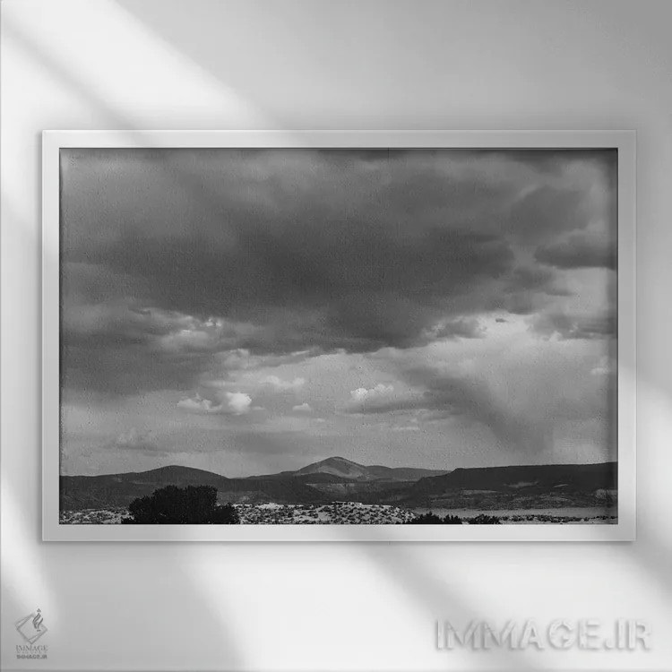 تابلو منظره آبیکیویو اثر بثانی یانگ - نمای قابدار سفید