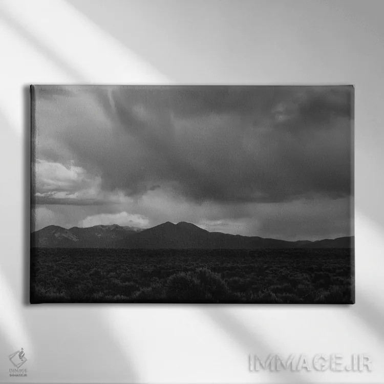 تابلو طوفان کوههای تائوس ۴ اثر بثانی یانگ - نمای روبهرو روی دیوار