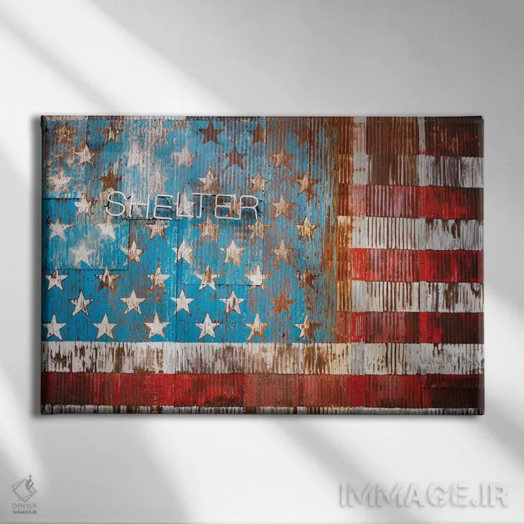 تابلو پناهگاه بروکلین اثر بثانی یانگ - نمای روبهرو روی دیوار