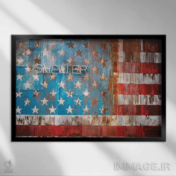 تابلو پناهگاه بروکلین اثر بثانی یانگ - نمای قابدار مشکی