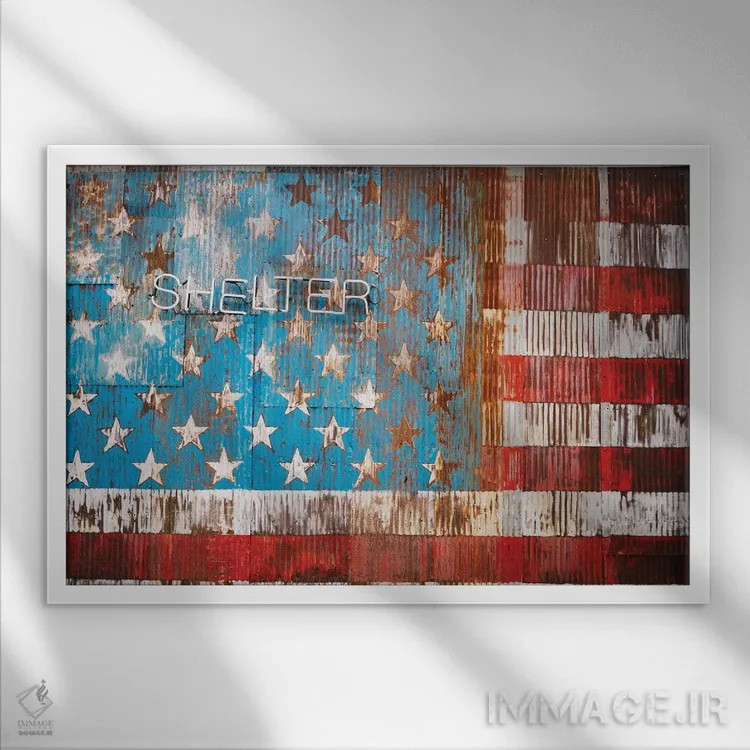 تابلو پناهگاه بروکلین اثر بثانی یانگ - نمای قابدار سفید