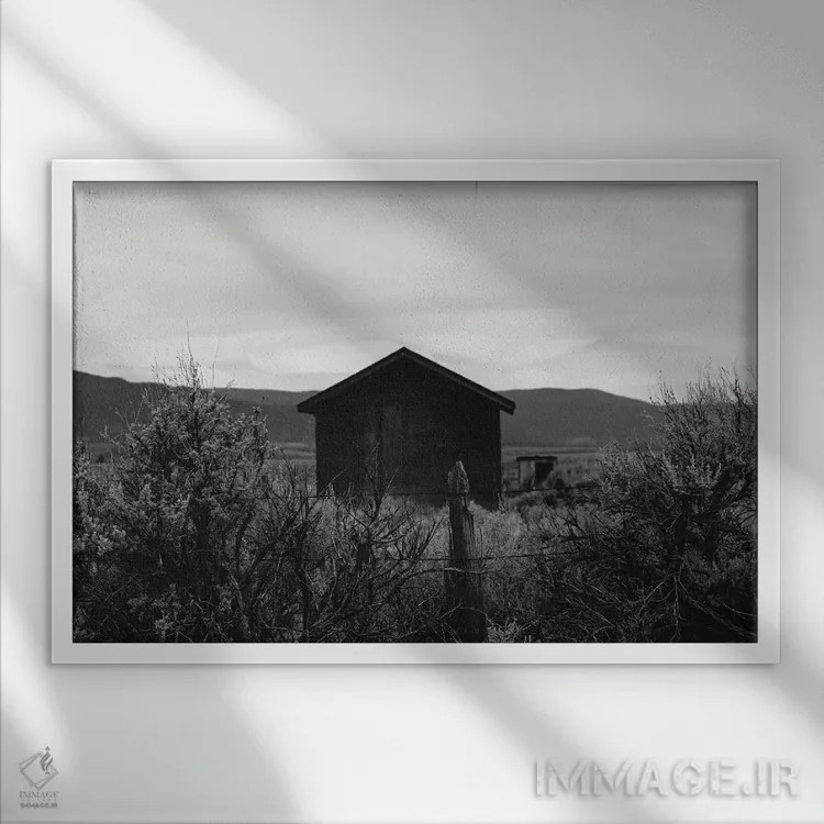 تابلو کوههای تائوس ۵ اثر بثانی یانگ - نمای قابدار سفید