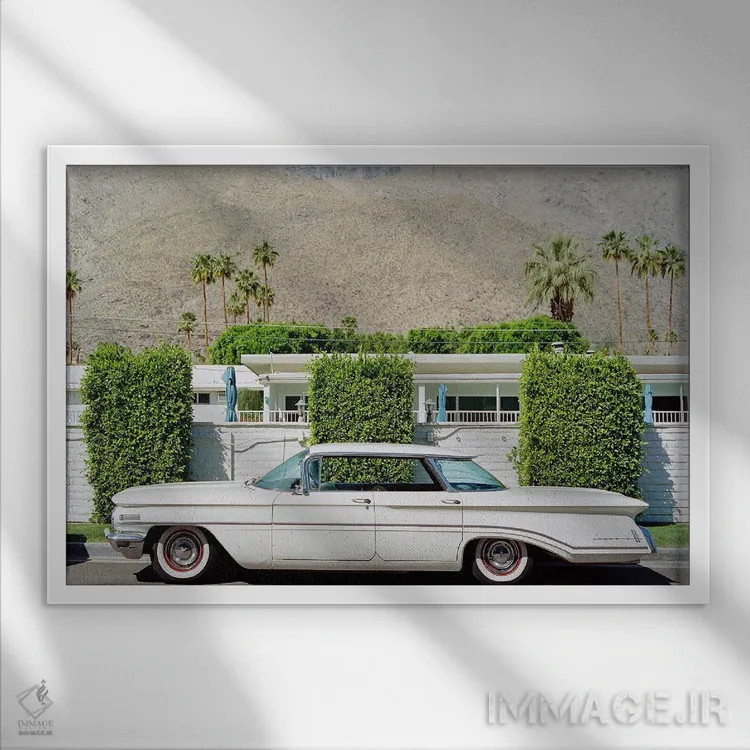 تابلو سواری پالم اسپرینگز ۲۰ اثر بثانی یانگ - نمای قابدار سفید