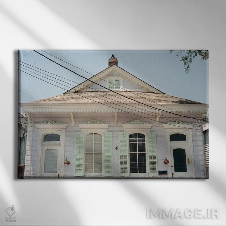 تابلو معماری نیواورلئان ۸ روی نگاتیو اثر بثانی یانگ - نمای روبهرو روی دیوار