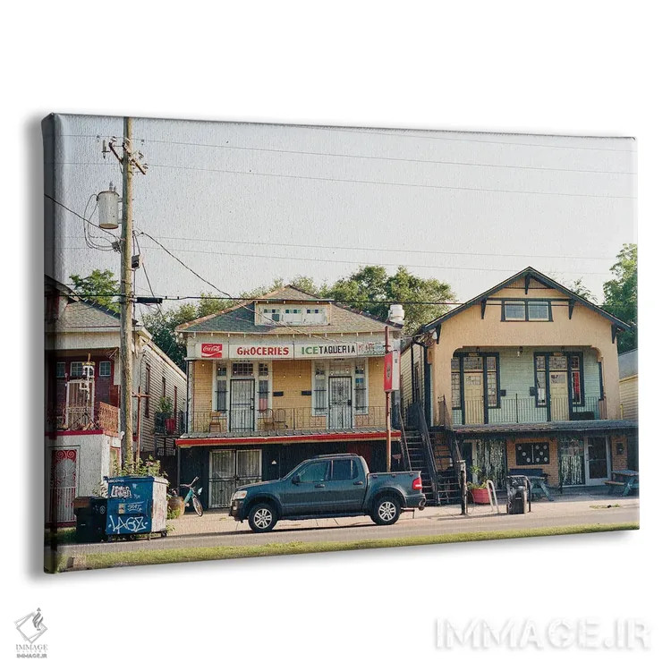 تابلو مارینی نیواورلئان ۴ روی نگاتیو (محله) اثر بثانی یانگ - نمای پرسپکتیو محصول