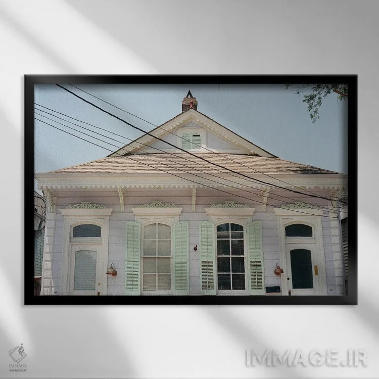 تابلو معماری نیواورلئان ۸ روی نگاتیو اثر بثانی یانگ - نمای قابدار مشکی
