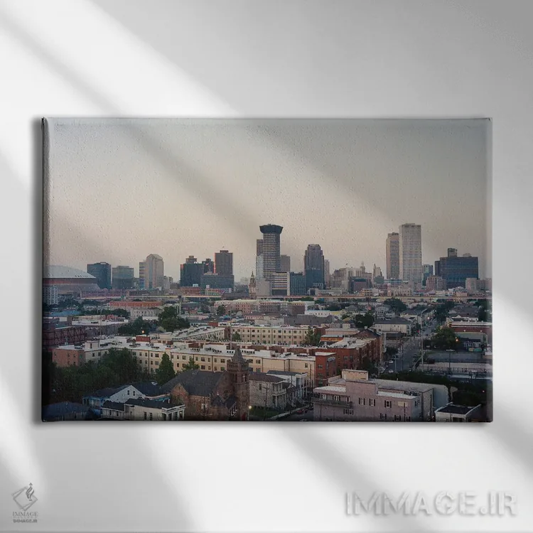 تابلو نیواورلئان روی نگاتیو اثر بثانی یانگ - نمای روبهرو روی دیوار