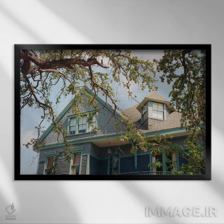 تابلو معماری نیواورلئان ۱۴ روی نگاتیو اثر بثانی یانگ - نمای قابدار مشکی