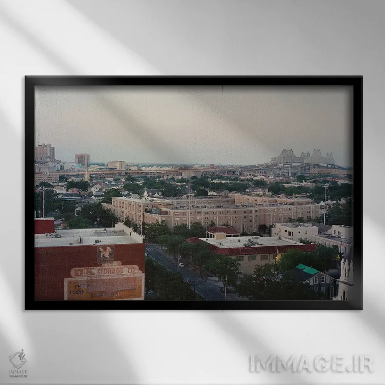 تابلو نیواورلئان ۲ روی نگاتیو اثر بثانی یانگ - نمای قابدار مشکی