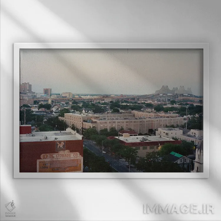 تابلو نیواورلئان ۲ روی نگاتیو اثر بثانی یانگ - نمای قابدار سفید