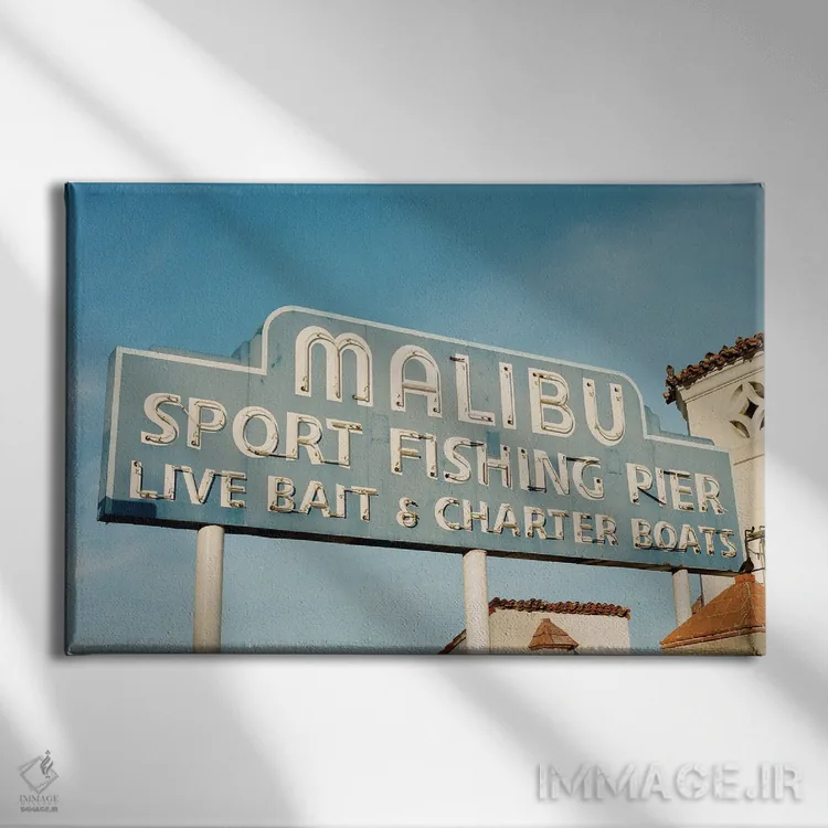 تابلو اسکلهٔ مالیبو شماره سه اثر بثانی یانگ - نمای روبهرو روی دیوار