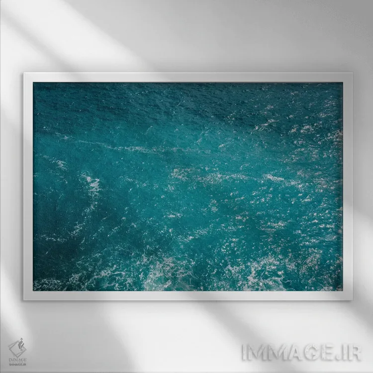 تابلو آب ساحل آمالفی شماره دو اثر بثانی یانگ - نمای قابدار سفید