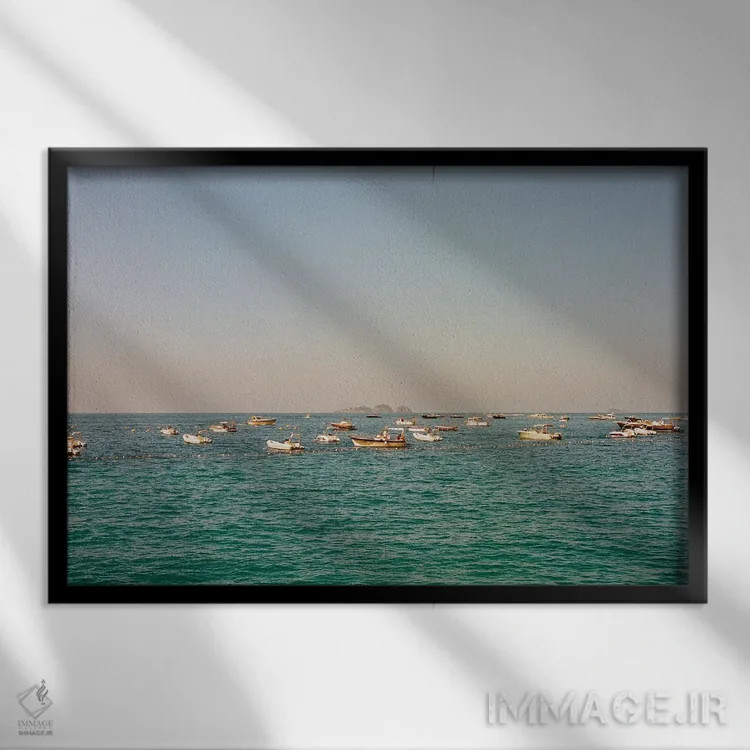 تابلو ساحل پوزیتانو شماره چهارده روی فیلم اثر بثانی یانگ - نمای قابدار مشکی