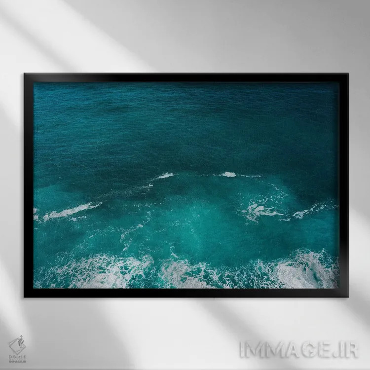 تابلو آب ساحل آمالفی شماره بیست و یک اثر بثانی یانگ - نمای قابدار مشکی