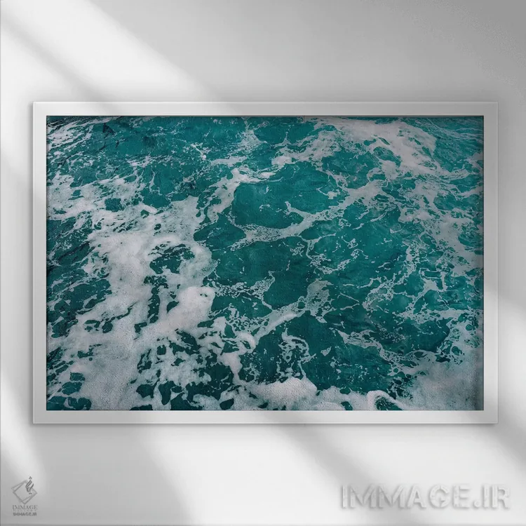 تابلو آب ساحل آمالفی شماره هشت اثر بثانی یانگ - نمای قابدار سفید