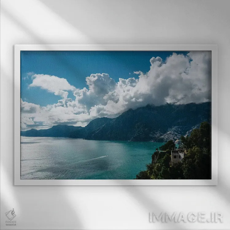 تابلو نمای پوزیتانو پنج اثر بثانی یانگ - نمای قابدار سفید