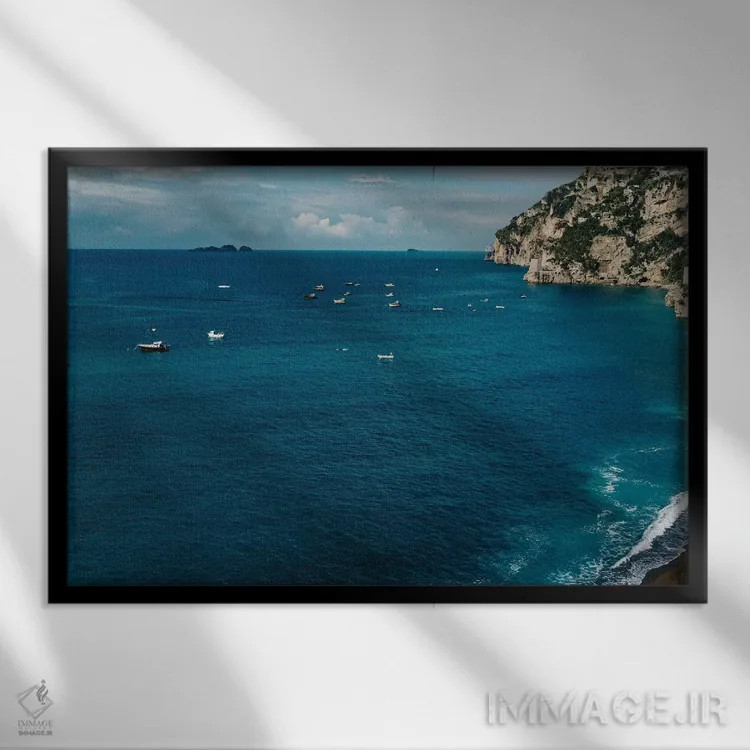 تابلو پوزیتانو دوازده اثر بثانی یانگ - نمای قابدار مشکی