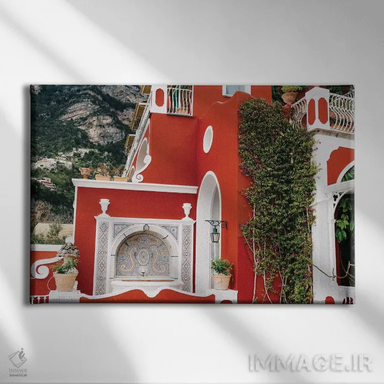 تابلو پوزیتانوی بارانی شش اثر بثانی یانگ - نمای روبهرو روی دیوار