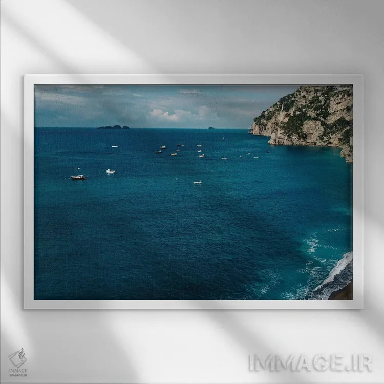 تابلو پوزیتانو دوازده اثر بثانی یانگ - نمای قابدار سفید