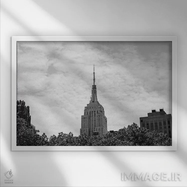 تابلو ساختمان امپایر استیت دو اثر بثانی یانگ - نمای قابدار سفید