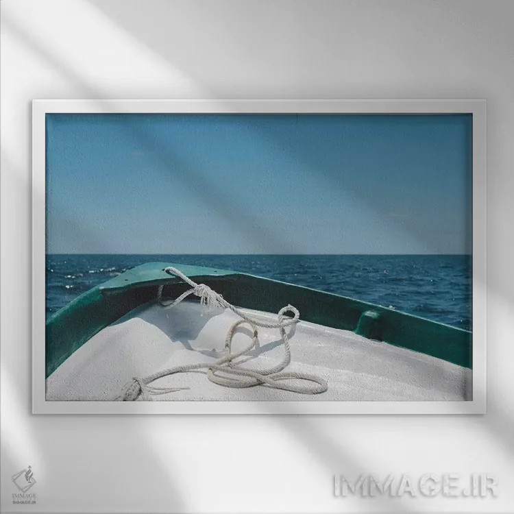 تابلو فراتر از دریا اثر بثانی یانگ - نمای قابدار سفید
