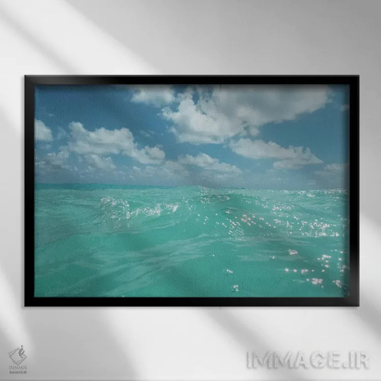 تابلو آبهای هاوایی اثر بثانی یانگ - نمای قابدار مشکی
