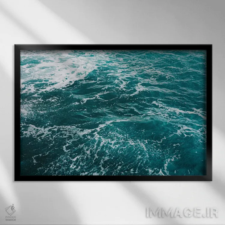 تابلو آبهای ساحل آمالفی ده اثر بثانی یانگ - نمای قابدار مشکی