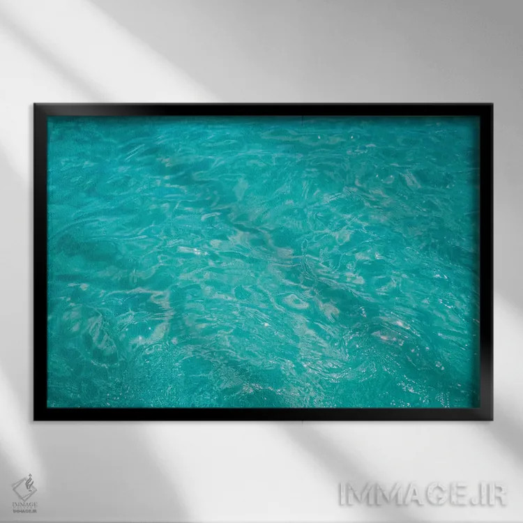 تابلو آب کبو سه اثر بثانی یانگ - نمای قابدار مشکی