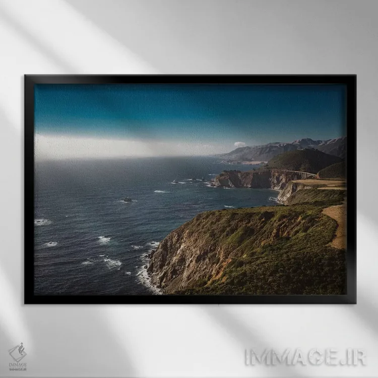 تابلو بیگ سور، کالیفرنیا دوازده اثر بثانی یانگ - نمای قابدار مشکی