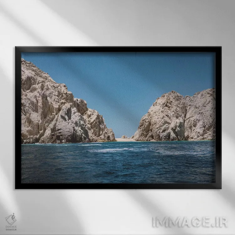 تابلو ساحل عاشقان دو اثر بثانی یانگ - نمای قابدار مشکی