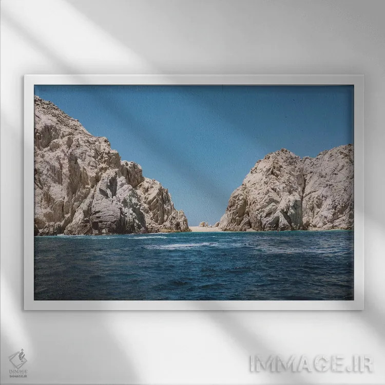 تابلو ساحل عاشقان دو اثر بثانی یانگ - نمای قابدار سفید