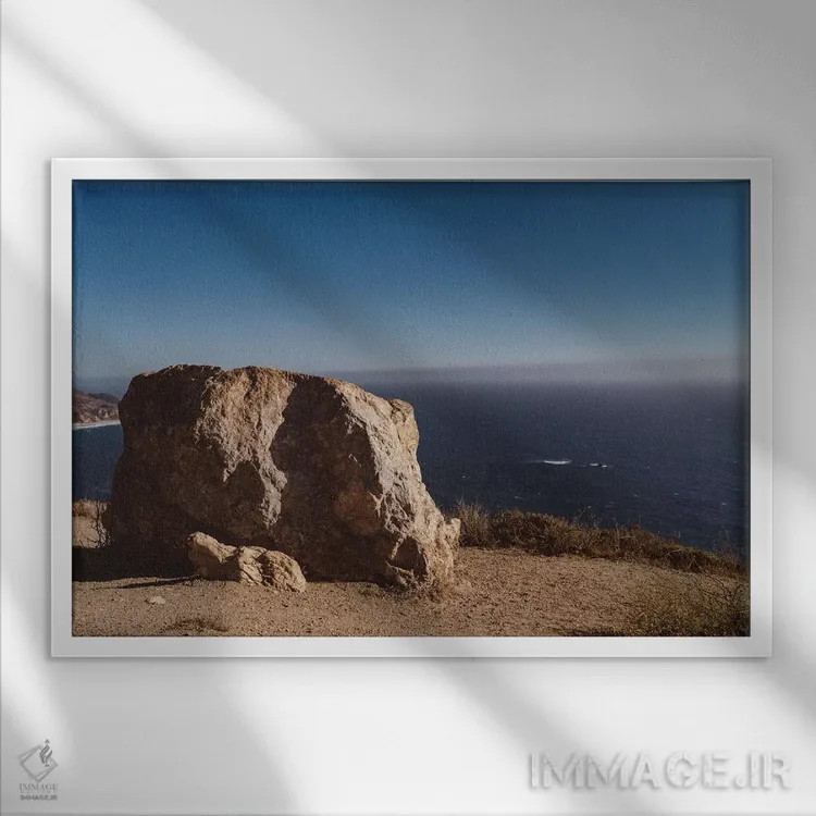 تابلو بیگ سور، کالیفرنیا نُه اثر بثانی یانگ - نمای قابدار سفید