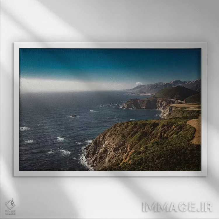 تابلو بیگ سور، کالیفرنیا دوازده اثر بثانی یانگ - نمای قابدار سفید