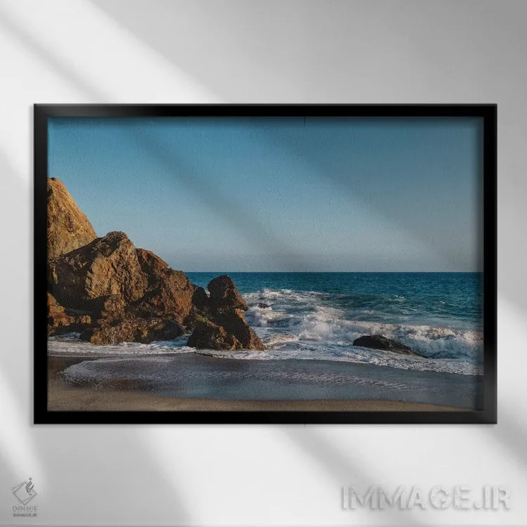 تابلو غروب مالیبو اثر بثانی یانگ - نمای قابدار مشکی