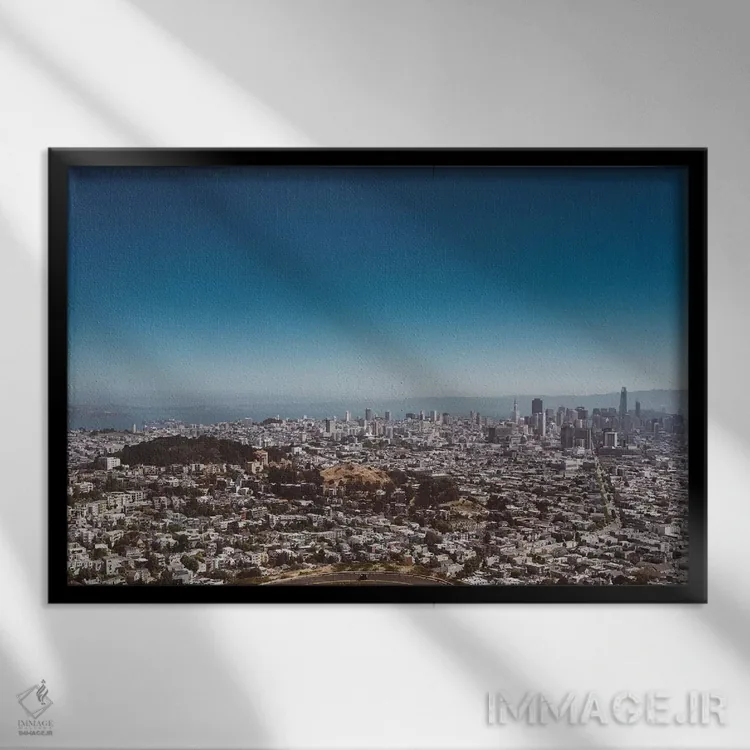 تابلو چشمانداز سان فرانسیسکو دوم اثر بثانی یانگ - نمای قابدار مشکی