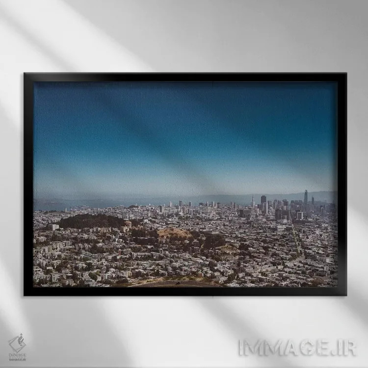 تابلو چشمانداز سان فرانسیسکو دوم اثر بثانی یانگ - نمای قابدار مشکی