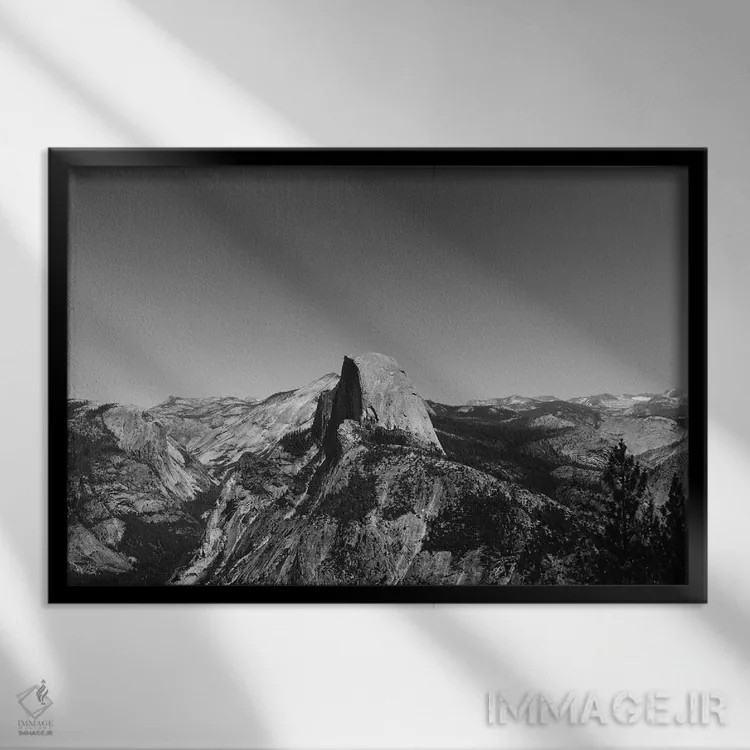 تابلو Yosemite National Park VI,نقطه گلیشر - پارک ملی یوسیمیتی ششم اثر بثانی یانگ - نمای قابدار مشکی