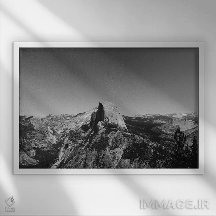 تابلو Yosemite National Park VI,نقطه گلیشر - پارک ملی یوسیمیتی ششم اثر بثانی یانگ - نمای قابدار سفید
