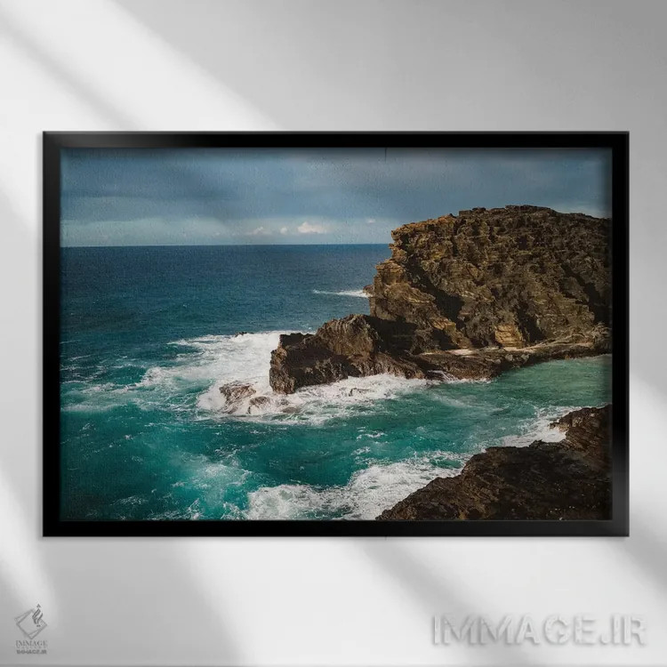 تابلو اوآهو هاوایی پنجم اثر بثانی یانگ - نمای قابدار مشکی