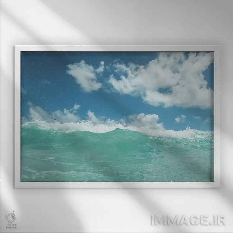 تابلو آب هاوایی ۶ اثر بثانی یانگ - نمای قابدار سفید
