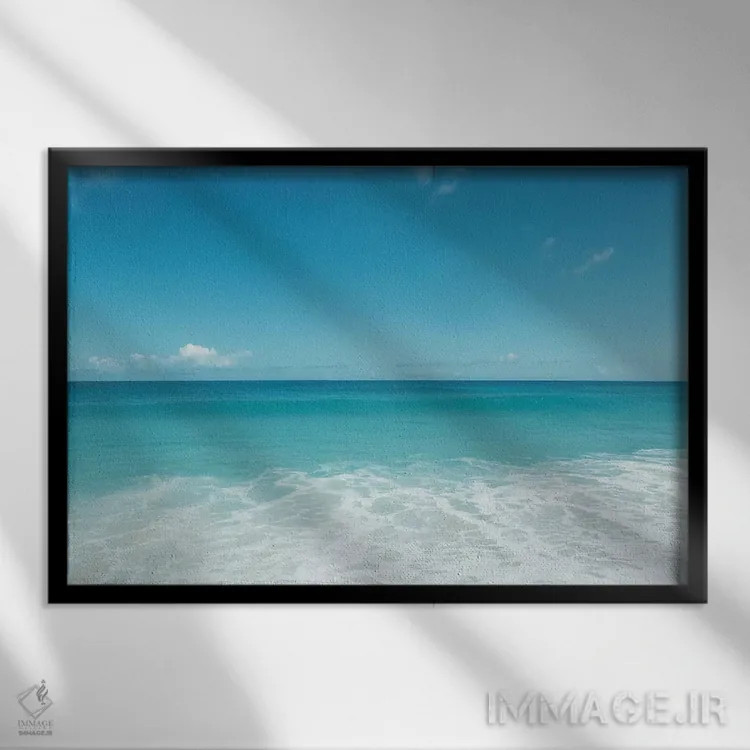 تابلو آب هاوایی ۱۱ اثر بثانی یانگ - نمای قابدار مشکی