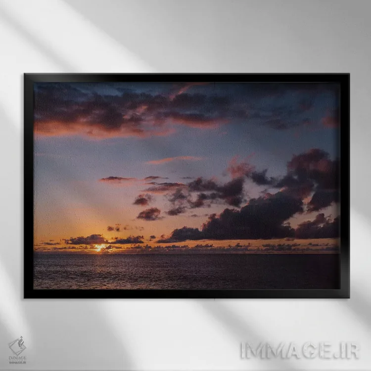 تابلو غروب هاوایی ۲ اثر بثانی یانگ - نمای قابدار مشکی