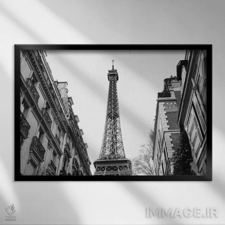 تابلو برج ایفل ۵ اثر بثانی یانگ - نمای قابدار مشکی