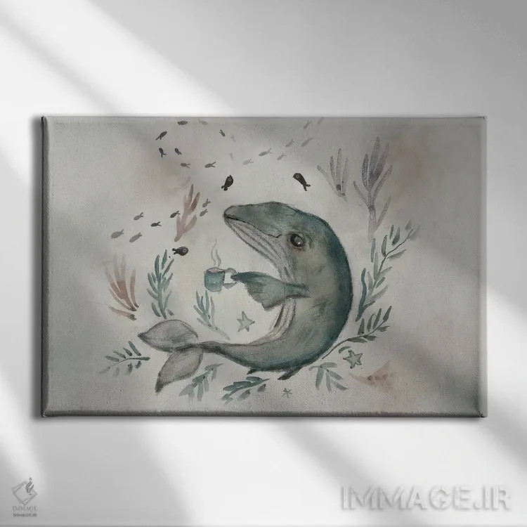 تابلو زمان چای اثر برنادت اوربانویک - نمای روبهرو روی دیوار