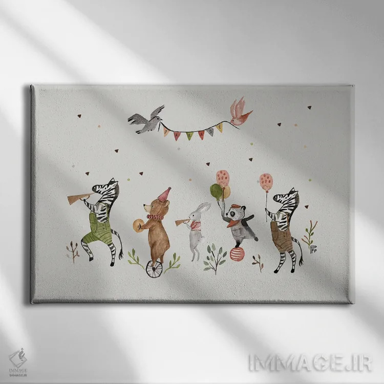 تابلو رژه اثر برنادت اوربانویک - نمای روبهرو روی دیوار