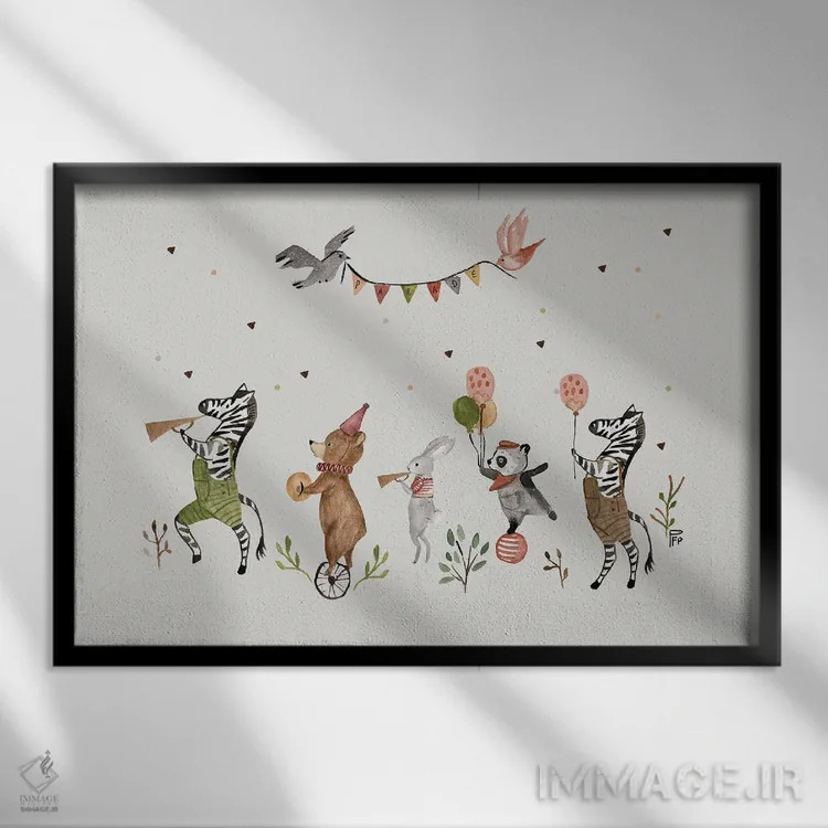 تابلو رژه اثر برنادت اوربانویک - نمای قابدار مشکی