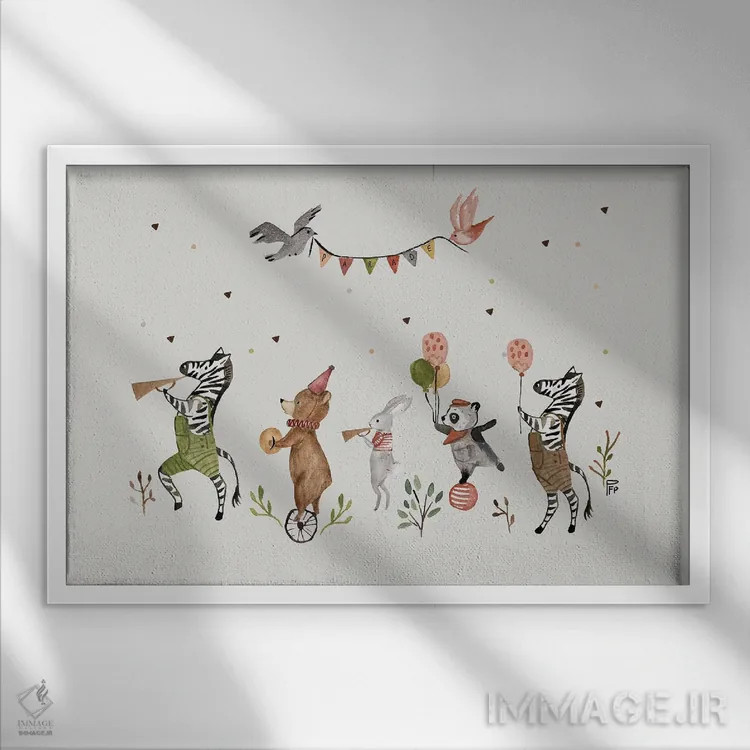 تابلو رژه اثر برنادت اوربانویک - نمای قابدار سفید