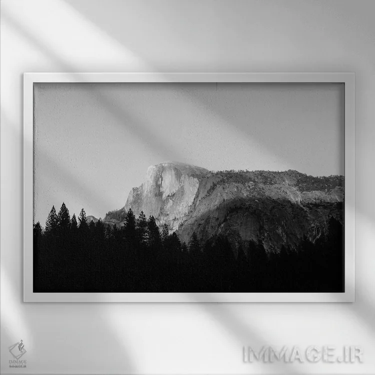 تابلو پارک ملی یوسیمیتی VIII اثر بثانی یانگ - نمای قابدار سفید