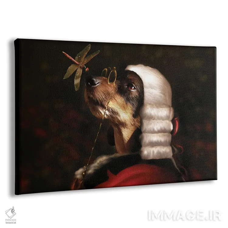 تابلو آقای داشهوند (سگ داشهوند) اثر بابت ون دن برگ - نمای پرسپکتیو محصول
